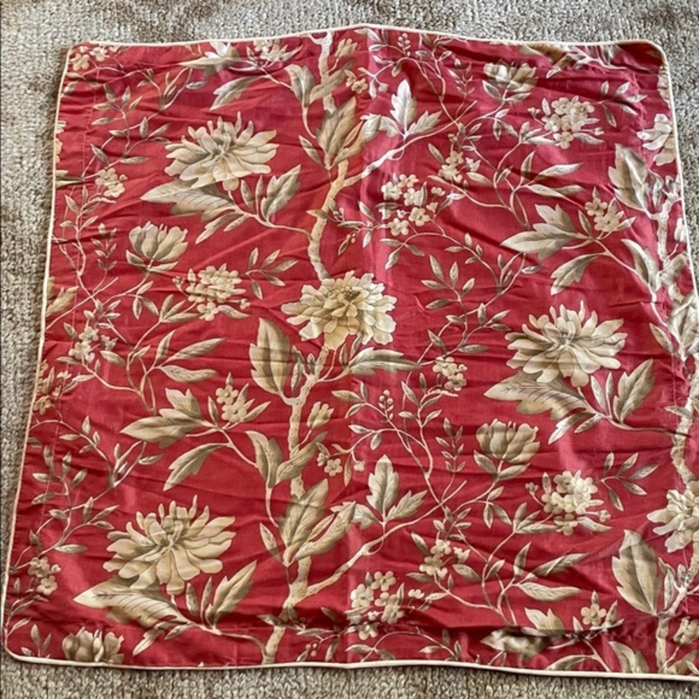 Ralph Lauren Villa Camelia Floral Euro Sham Pillow Case 27 x 27 - Picture 1 of 4
